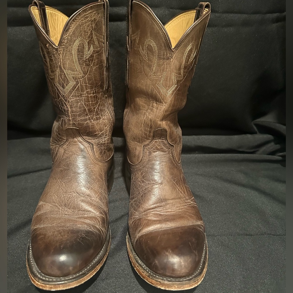 Lucchese Dark Brown Leather Boots